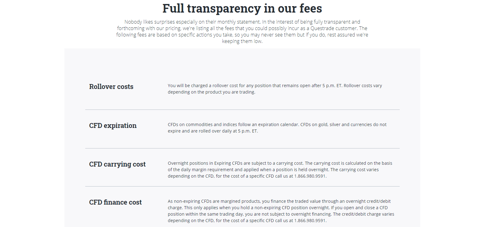 Questrade Review swap rates and carrying costs info Questrade Review swap rates and carrying costs info
